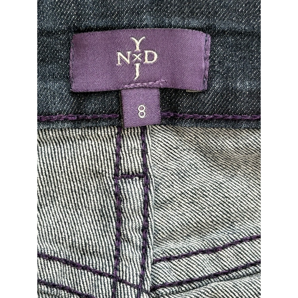 NYDJ Jeans Womens 8 Black Billie Mini Bootcut High Rise Stretch Denim - Picture 9 of 12